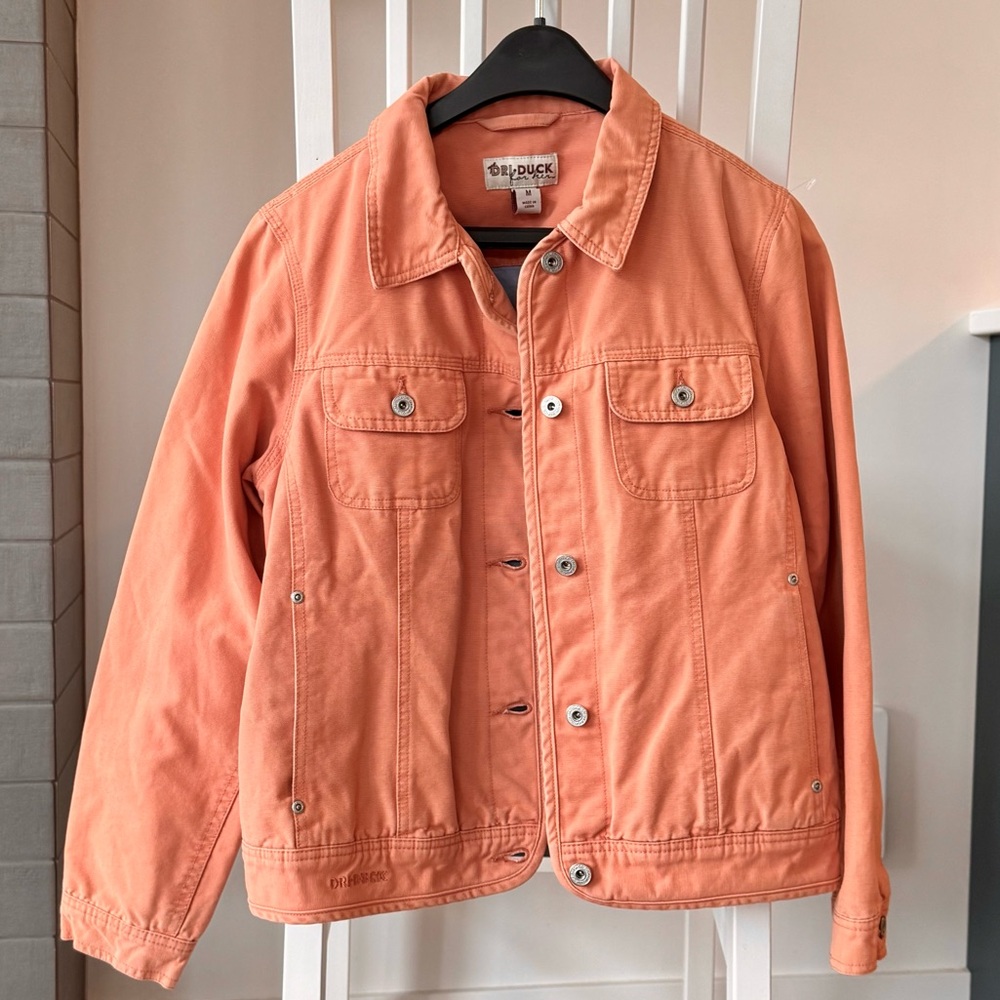 DriDuck canvas women’s chore utility jacket melon color size M